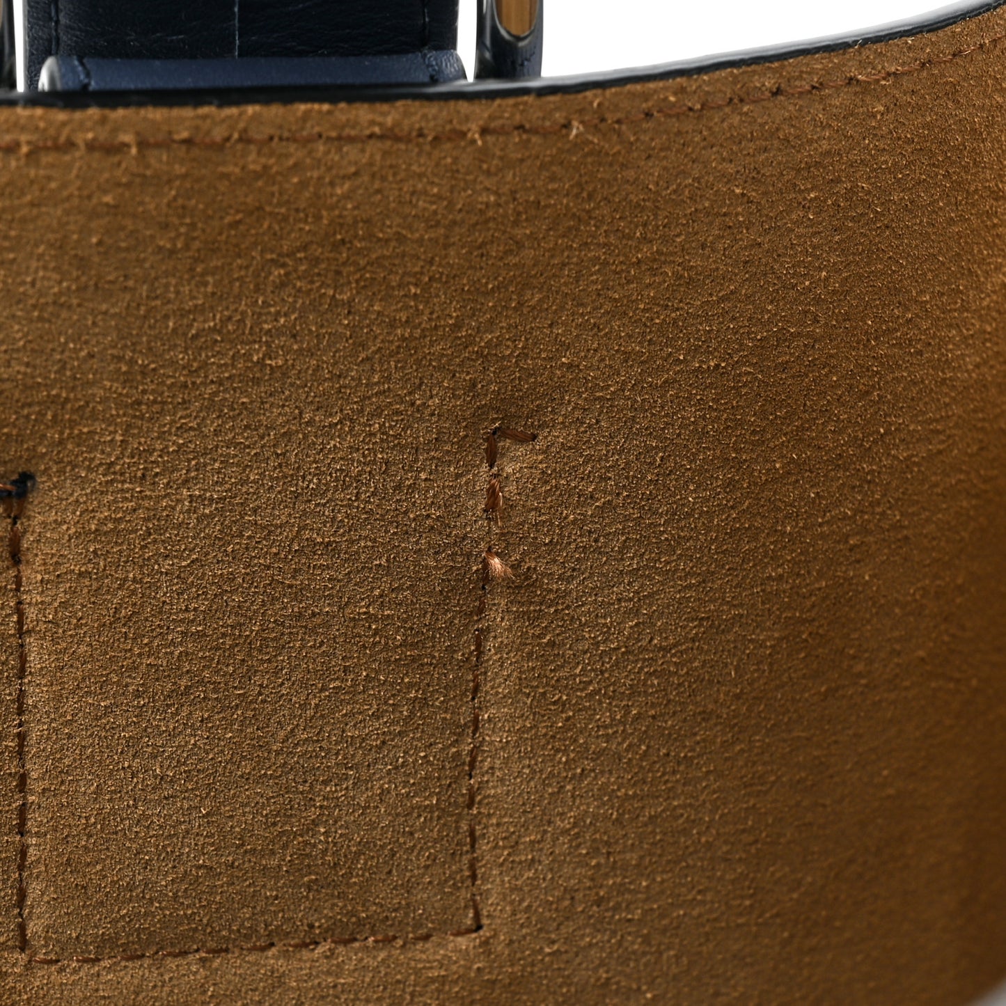 Soft Grained Calfskin Buckle Zip Tote Navy