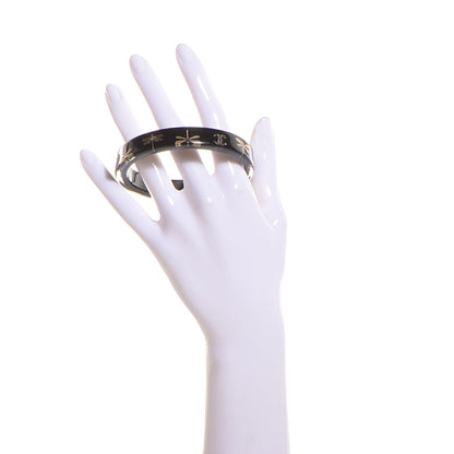 Chanel Resin Crystal CC Dragonfly Butterfly Bangle Black 2 of 4