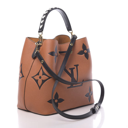 Louis Vuitton Empreinte Monogram Giant Crafty Neonoe MM Caramel Black 3 of 10