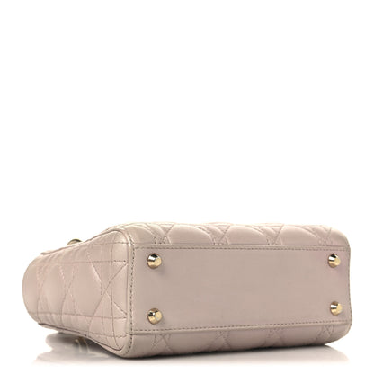 Christian Dior Metallic Lambskin Cannage Mini Lady Dior Lotus 4 of 12
