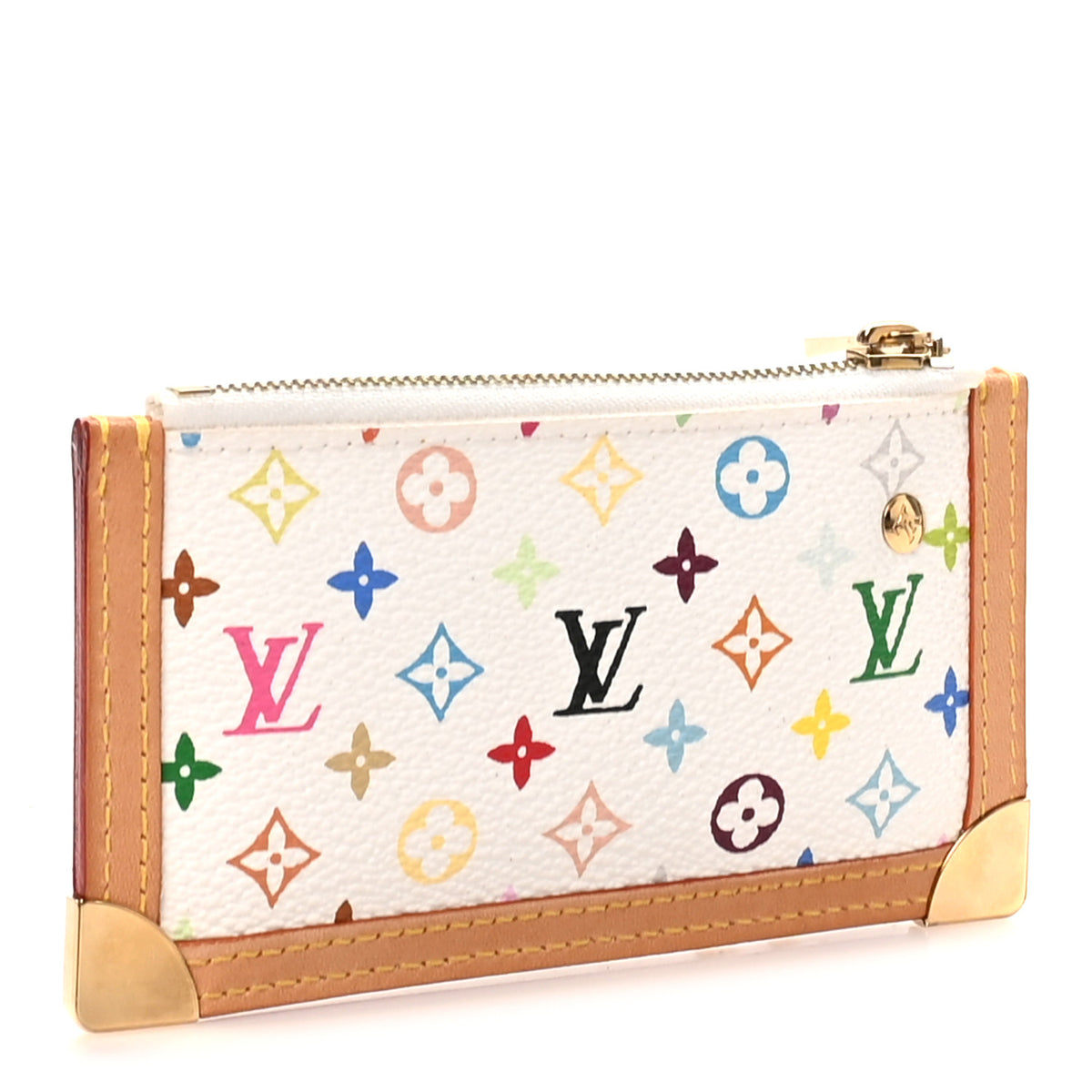 Monogram Multicolor Key Pouch White