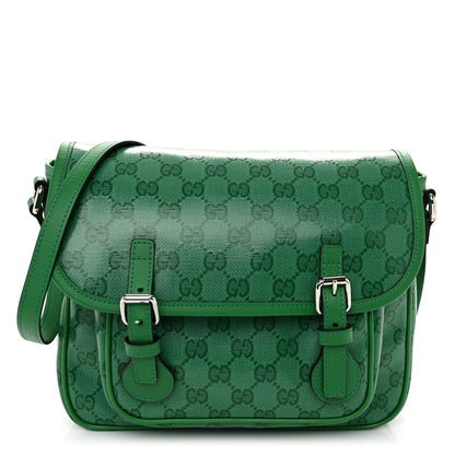 Gucci Monogram GG Childrens Messenger Bag Green 1 of 10