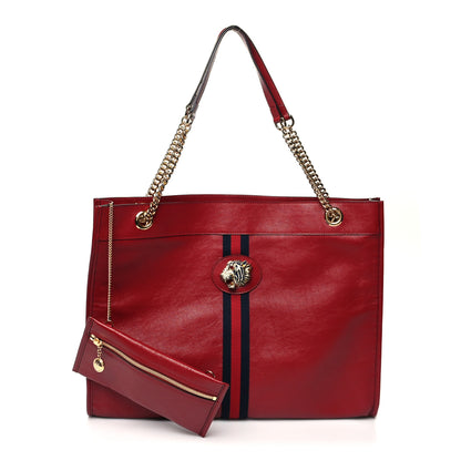 Gucci Calfskin Large Rajah Chain Tote Romantic Cherry 1 of 12