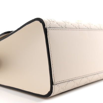 Gucci Guccissima Medium Padlock Shoulder Bag Mystic White 9 of 14