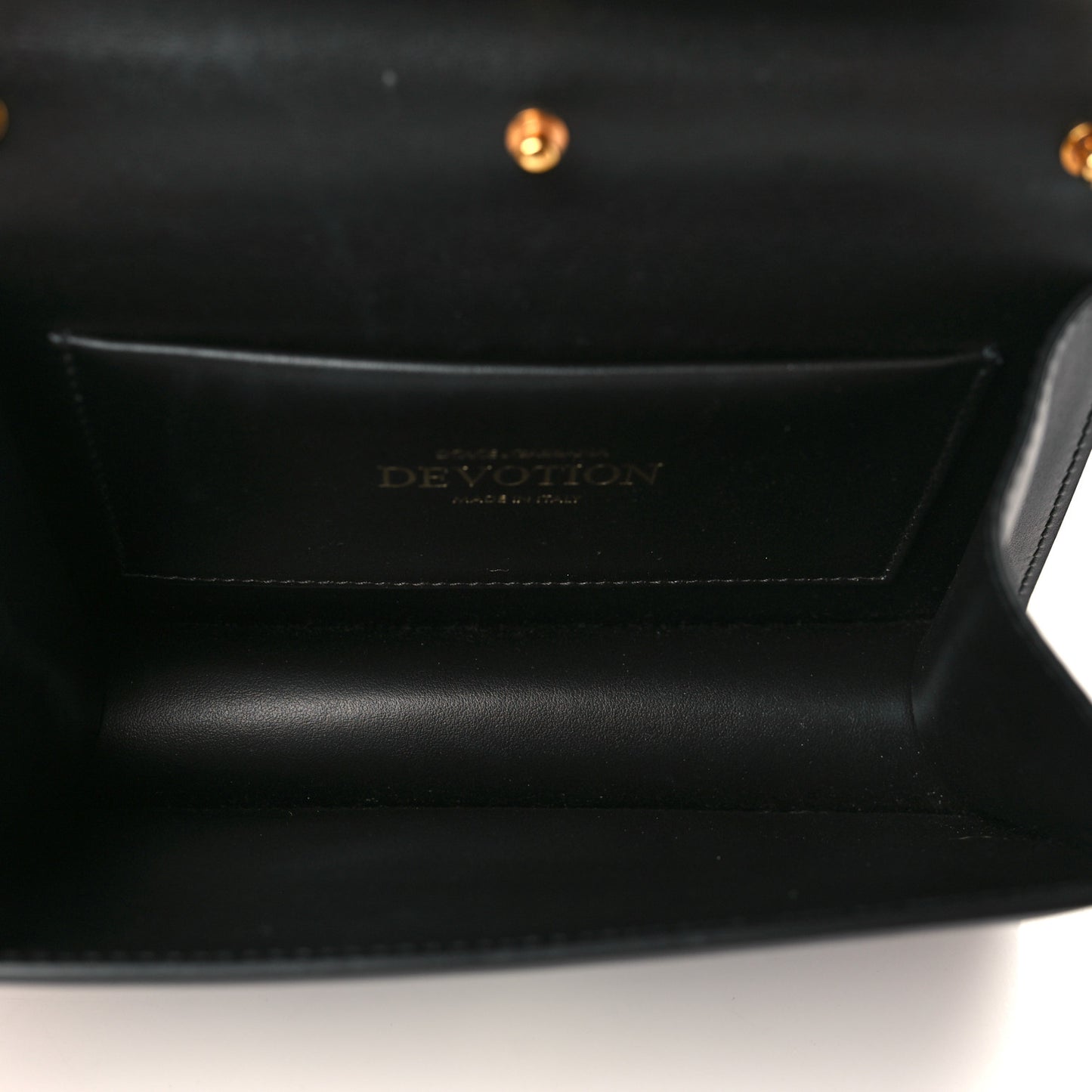 Smooth Calfskin Small Devotion Envelope Top Handle Bag Black