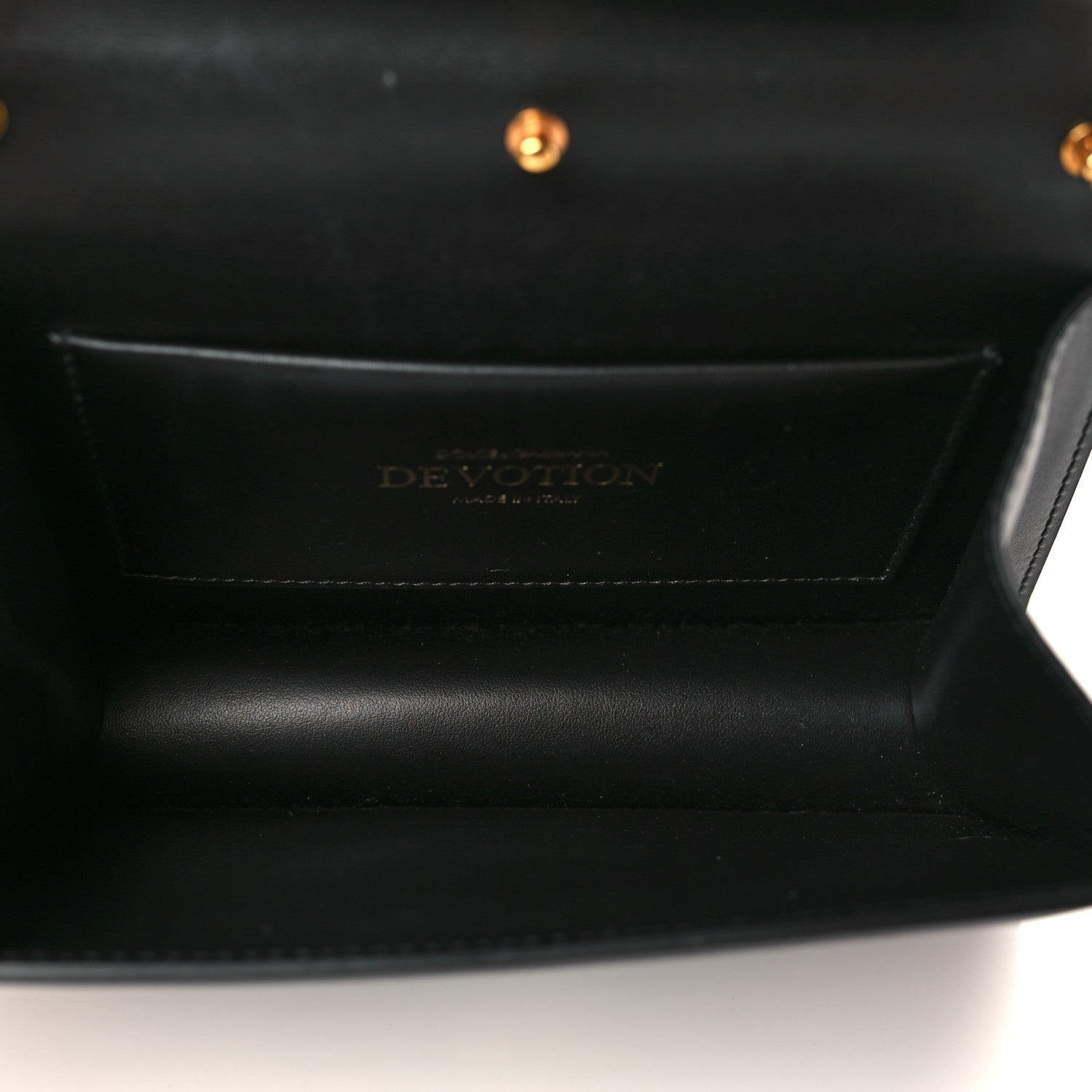 Dolce & Gabbana Smooth Calfskin Small Devotion Envelope Top Handle Bag Black 4 of 7