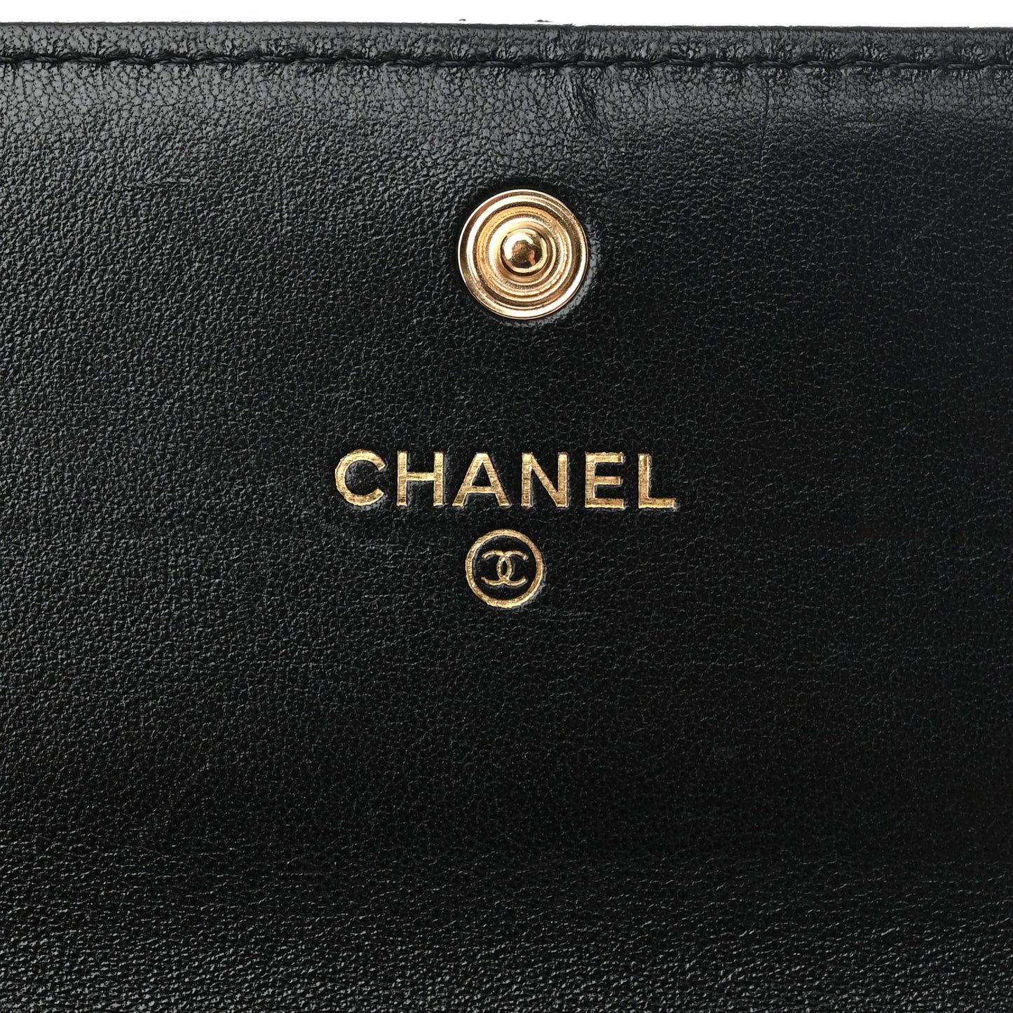 Lambskin Quilted Chanel 19 Flap Wallet Black