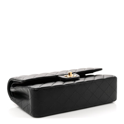 Chanel Lambskin Quilted Medium Double Flap Black Black 4 of 12