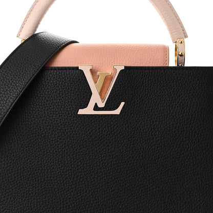 Louis Vuitton Taurillon Capucines MM Black Rose Trianon Pink Coquille Beige 7 of 9
