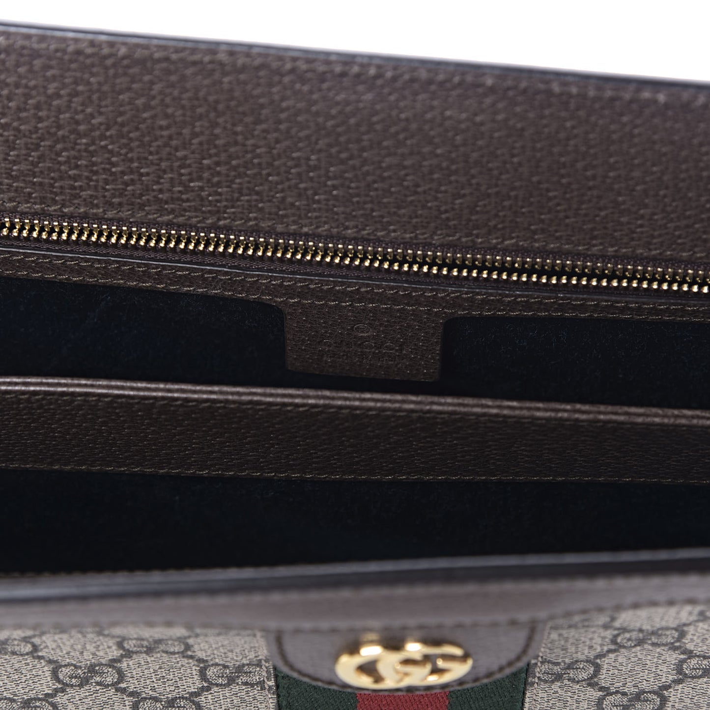 GG Supreme Monogram Web Medium Ophidia Chain Shoulder Bag Brown