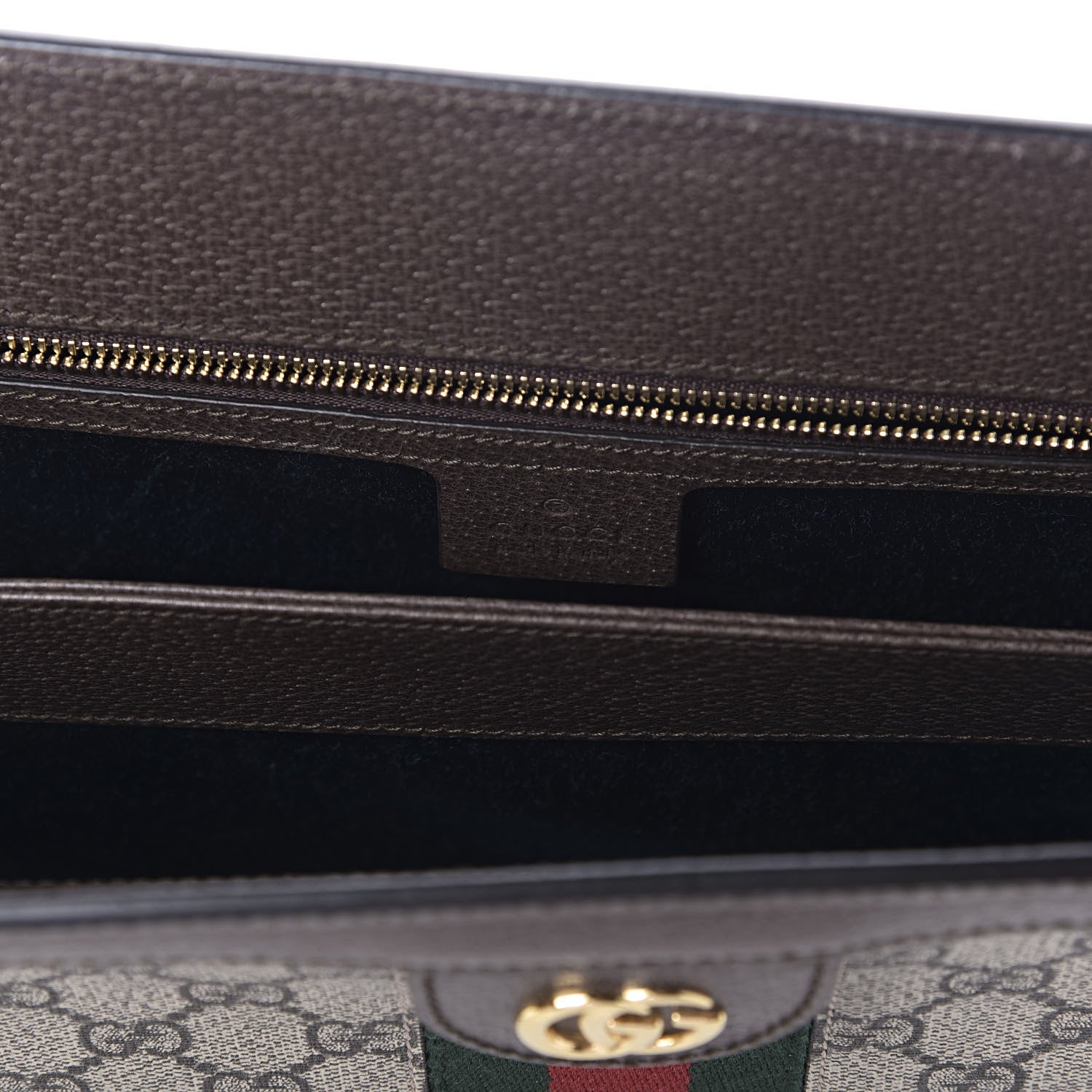 Gucci GG Supreme Monogram Web Medium Ophidia Chain Shoulder Bag Brown 9 of 11