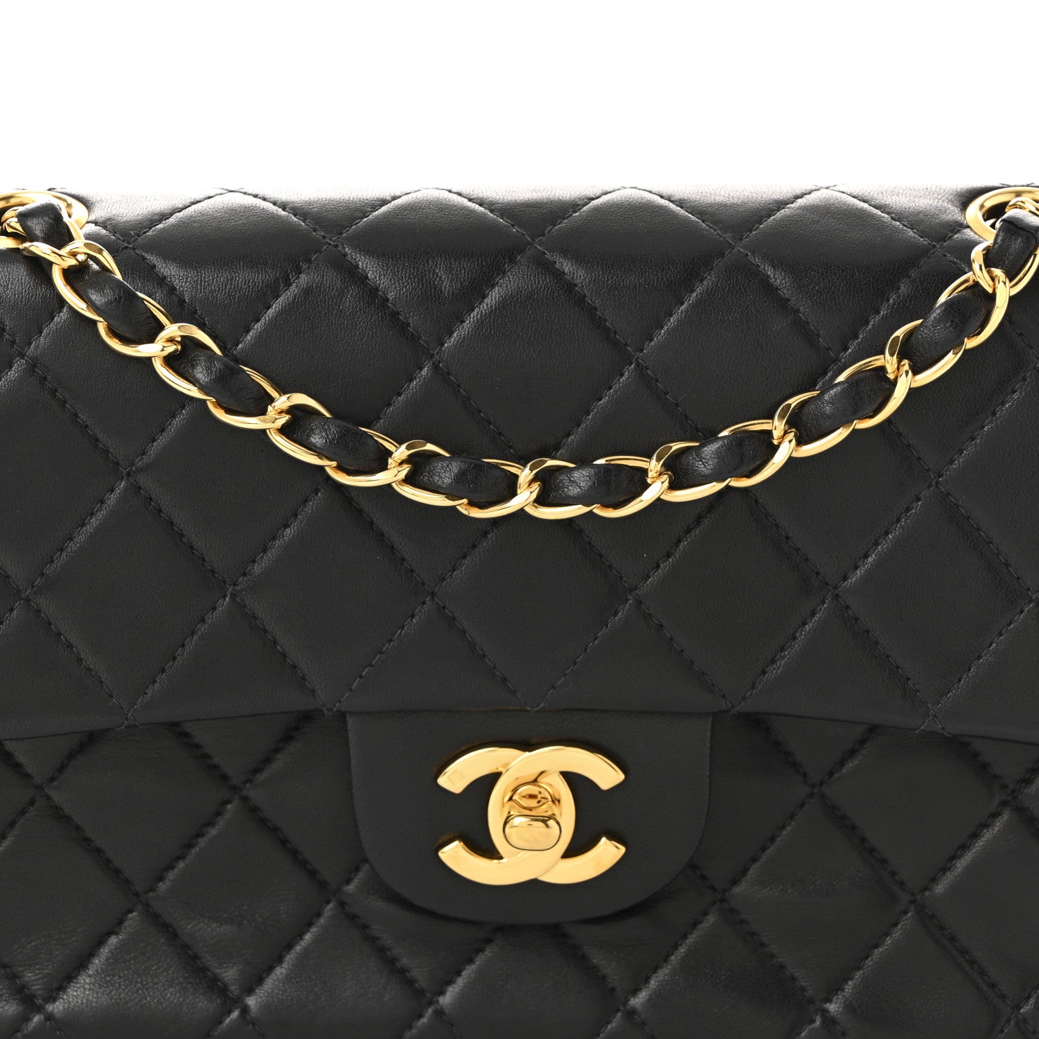 Chanel Lambskin Quilted Small Double Flap Black 8 of 10