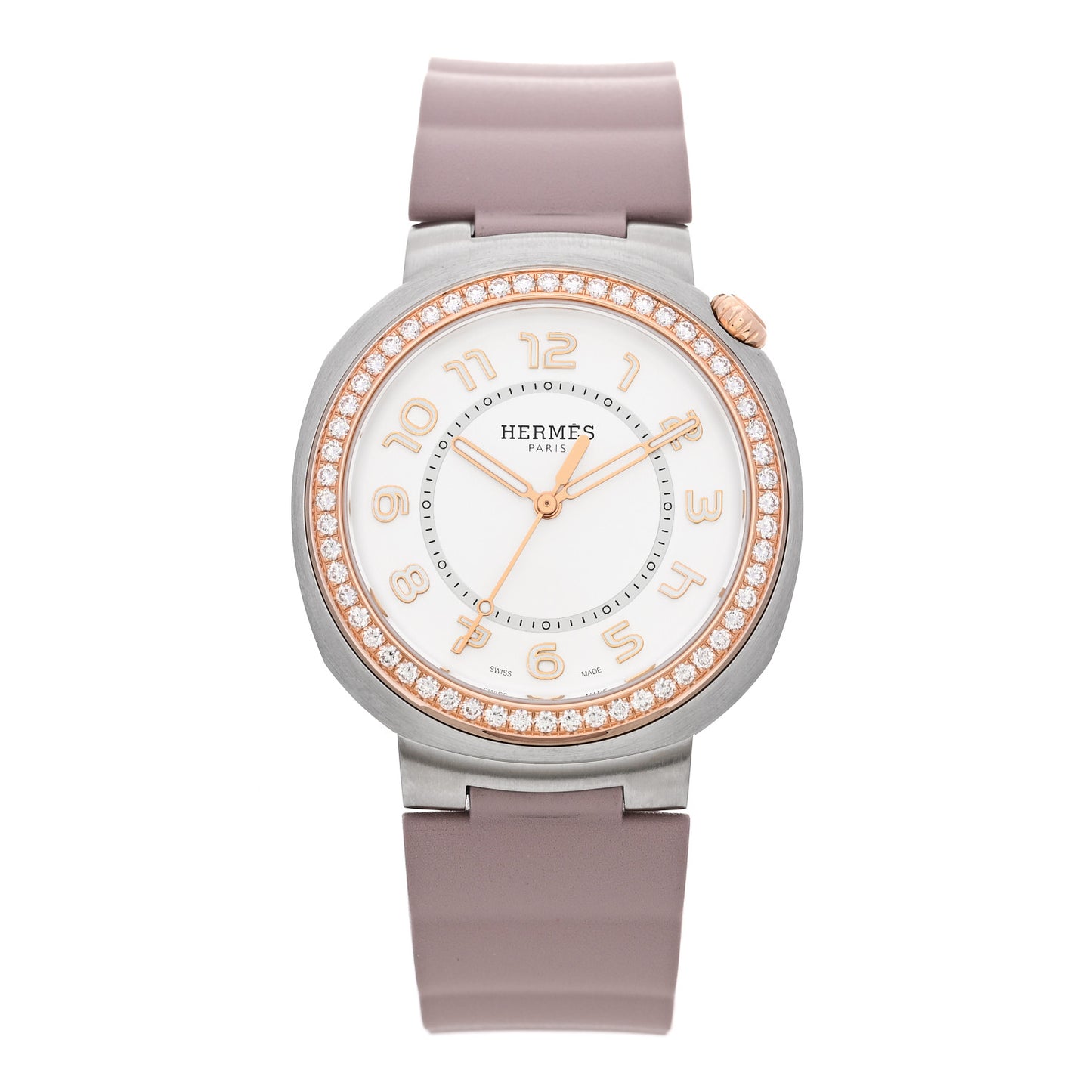 Stainless Steel 18K Rose Gold Diamond Bezel 36mm Cut Automatic Watch Glycine
