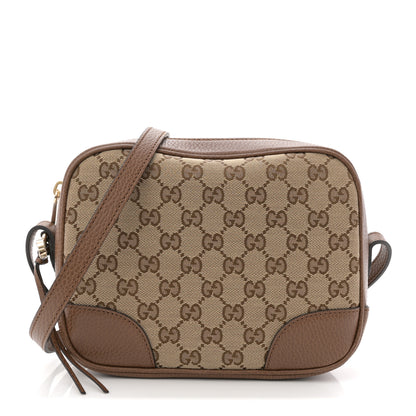 Gucci Monogram Mini Bree Messenger Bag Beige Tabacco 1 of 10