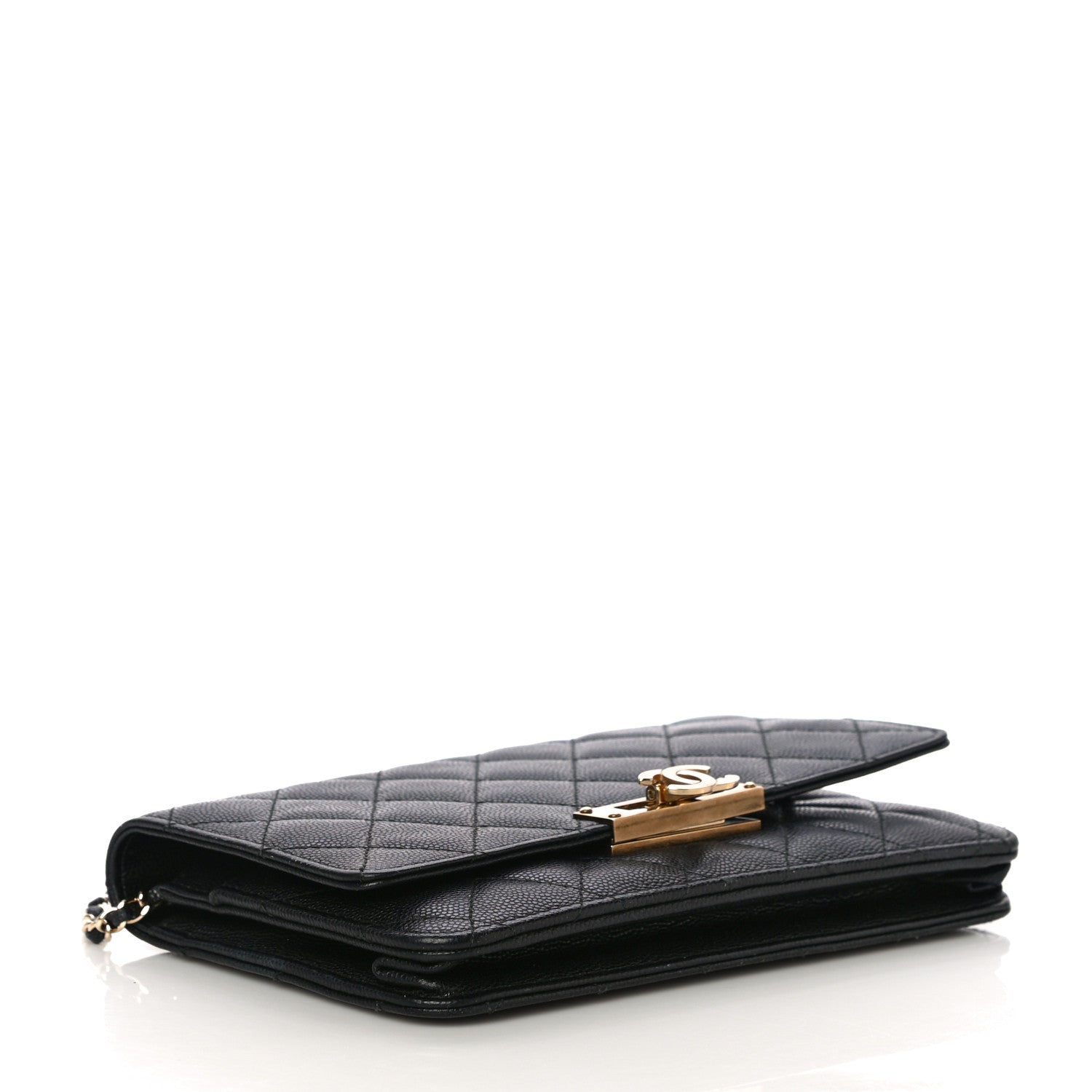 Chanel Caviar Quilted Golden Class Wallet On Chain WOC Black 4 of 13