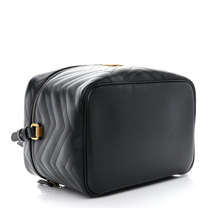 Gucci Calfskin Matelasse Large GG Marmont Vanity Cosmetic Case Black 4 of 10