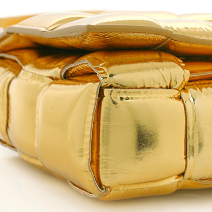 Bottega Veneta Mirror Lambskin Maxi Intreccio Padded Cassette Crossbody Bag Gold 7 of 8