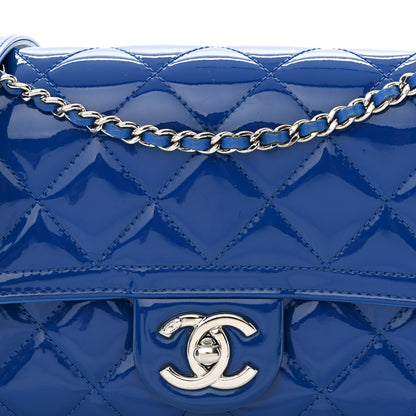 Chanel Patent Quilted Small Coco Shine Flap Blue 8 of 11