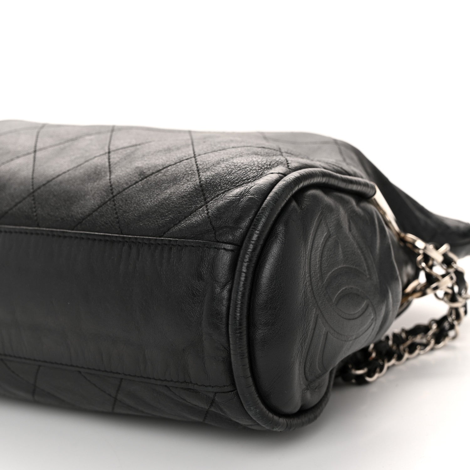 Chanel Lambskin Stitched Medium Ultimate Soft Tote Black 10 of 11