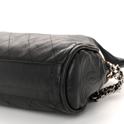 Chanel Lambskin Stitched Medium Ultimate Soft Tote Black 10 of 11