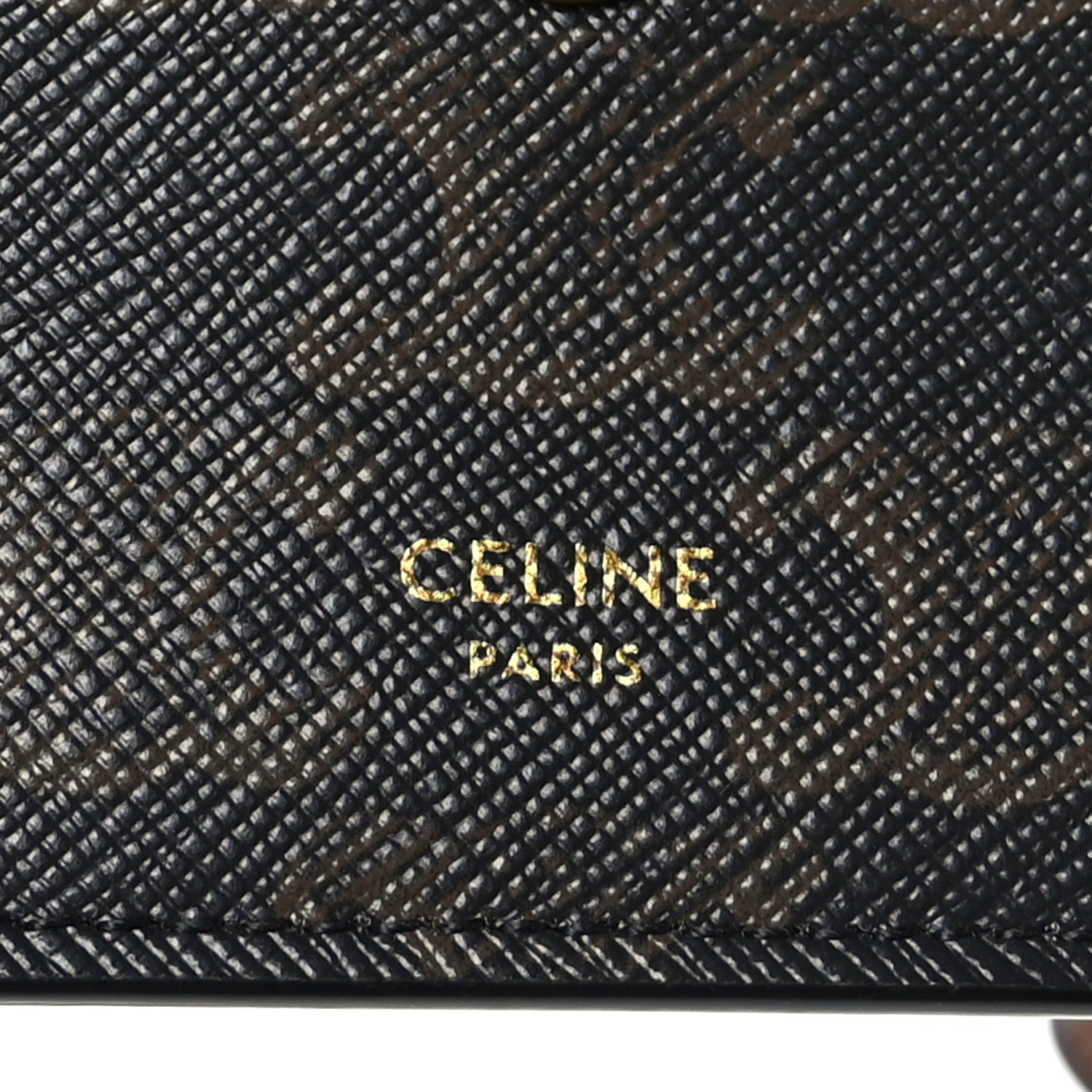 Celine Triomphe Canvas Lambskin Wallet On Strap Tan 7 of 9