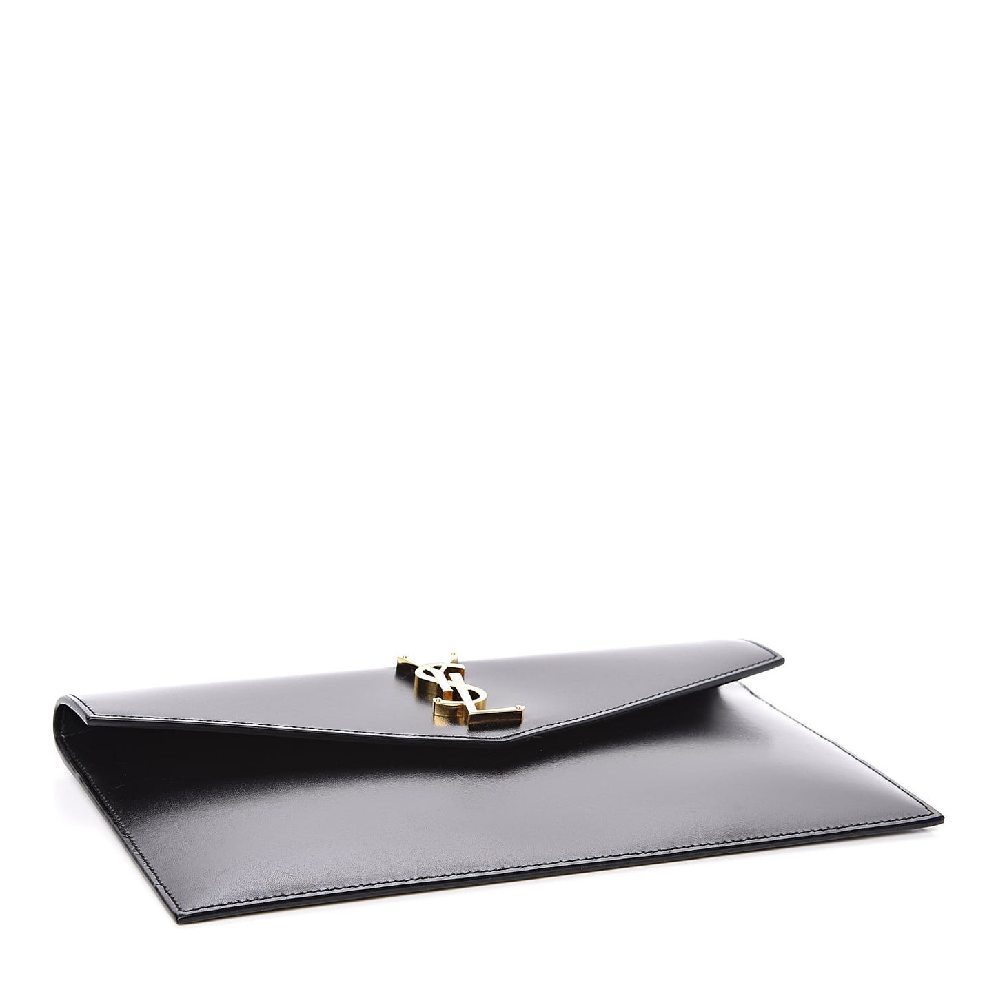 Smooth Shiny Calfskin Monogram Uptown Pouch Black