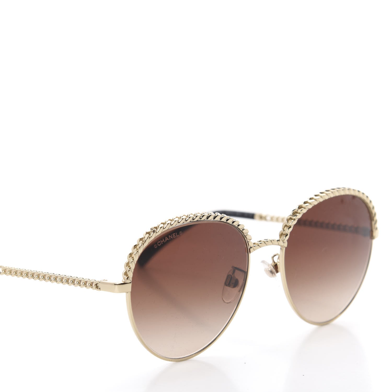 Chanel Chain Pantos Sunglasses 4242 Gold Brown 7 of 8