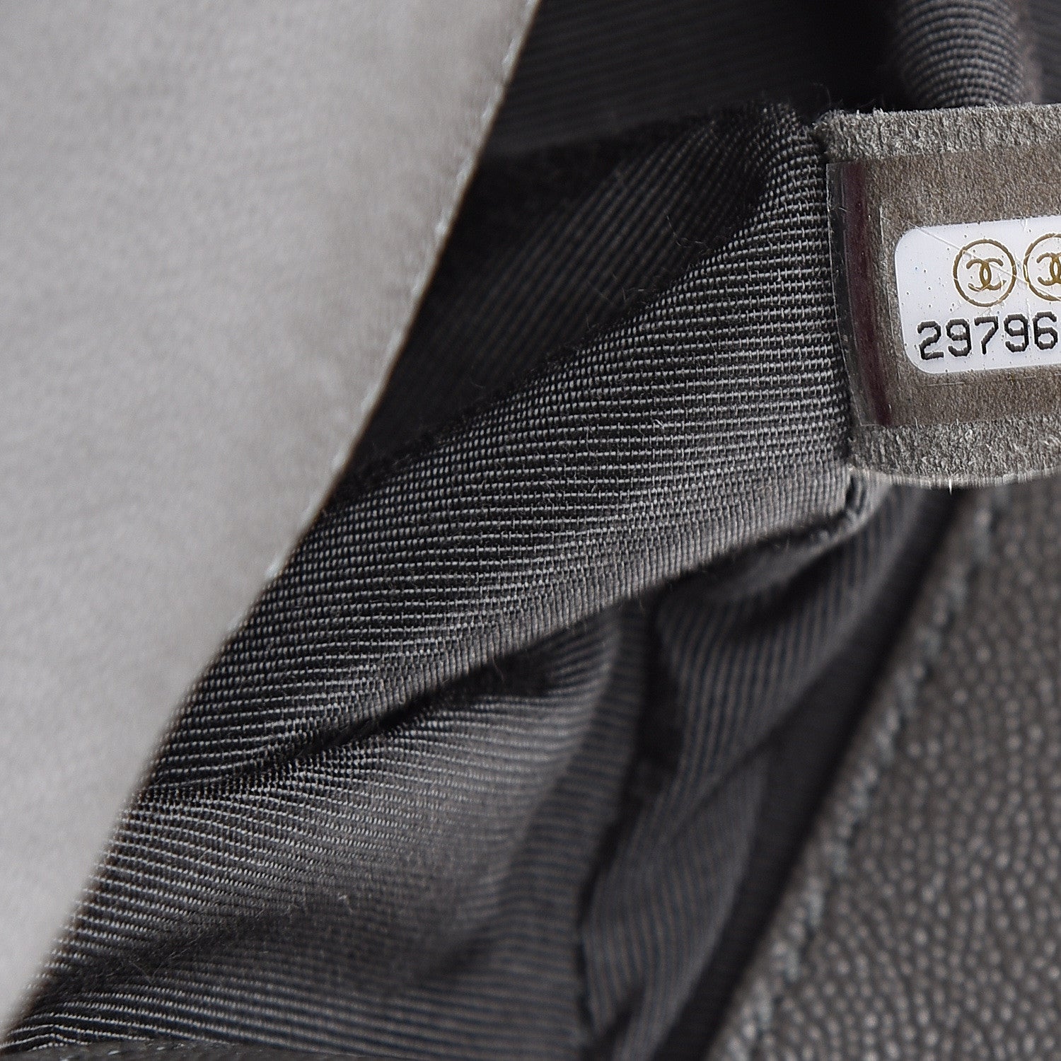Chanel Caviar Quilted Medium Boy Flap Grey 6 of 10