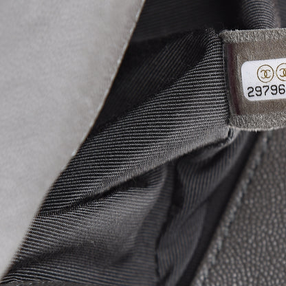 Chanel Caviar Quilted Medium Boy Flap Grey 6 of 10