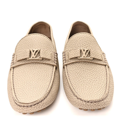 Louis Vuitton Taiga Mens Hockenheim Moccasin Loafers 9 Beige 3 of 9
