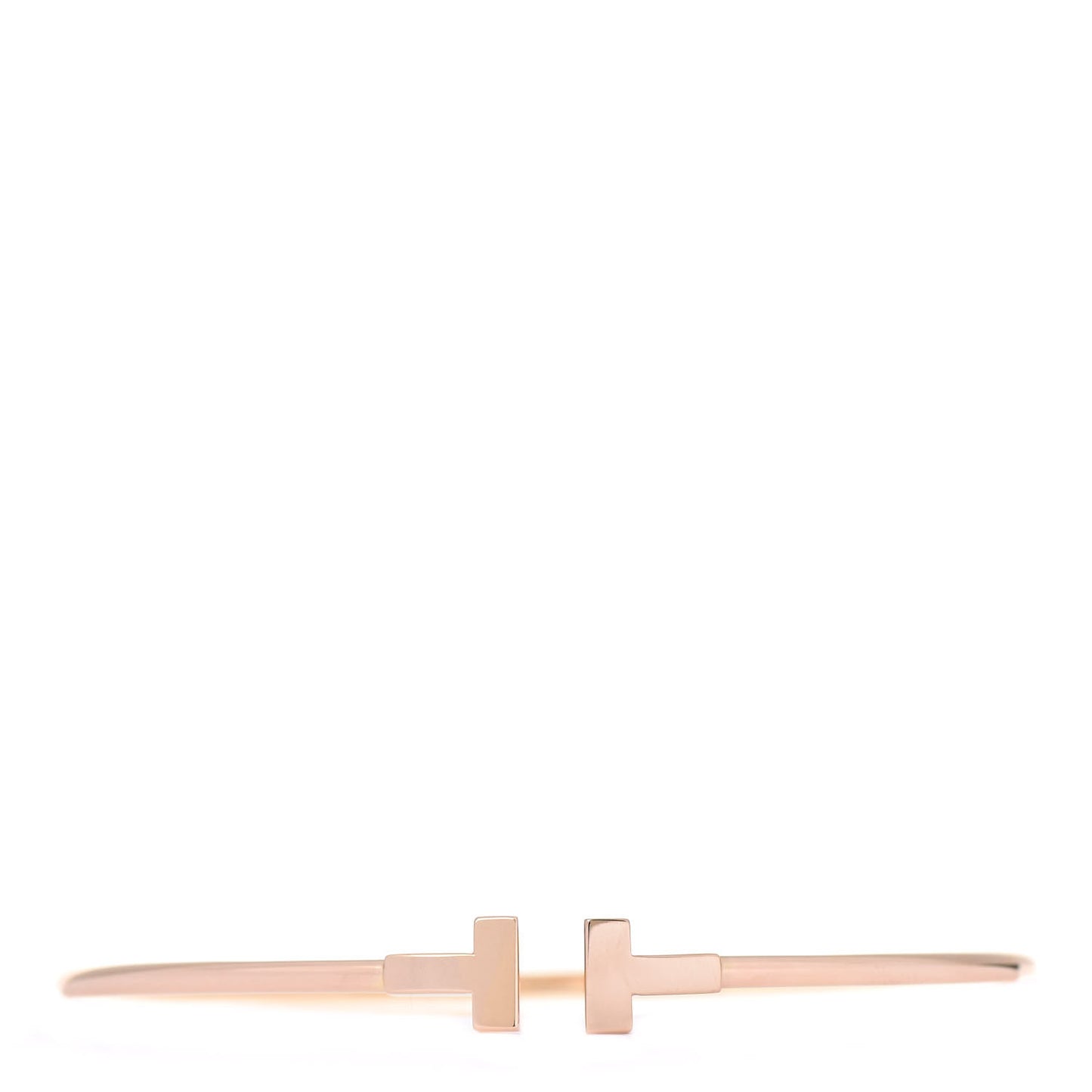 18K Rose Gold Narrow T Wire Bracelet