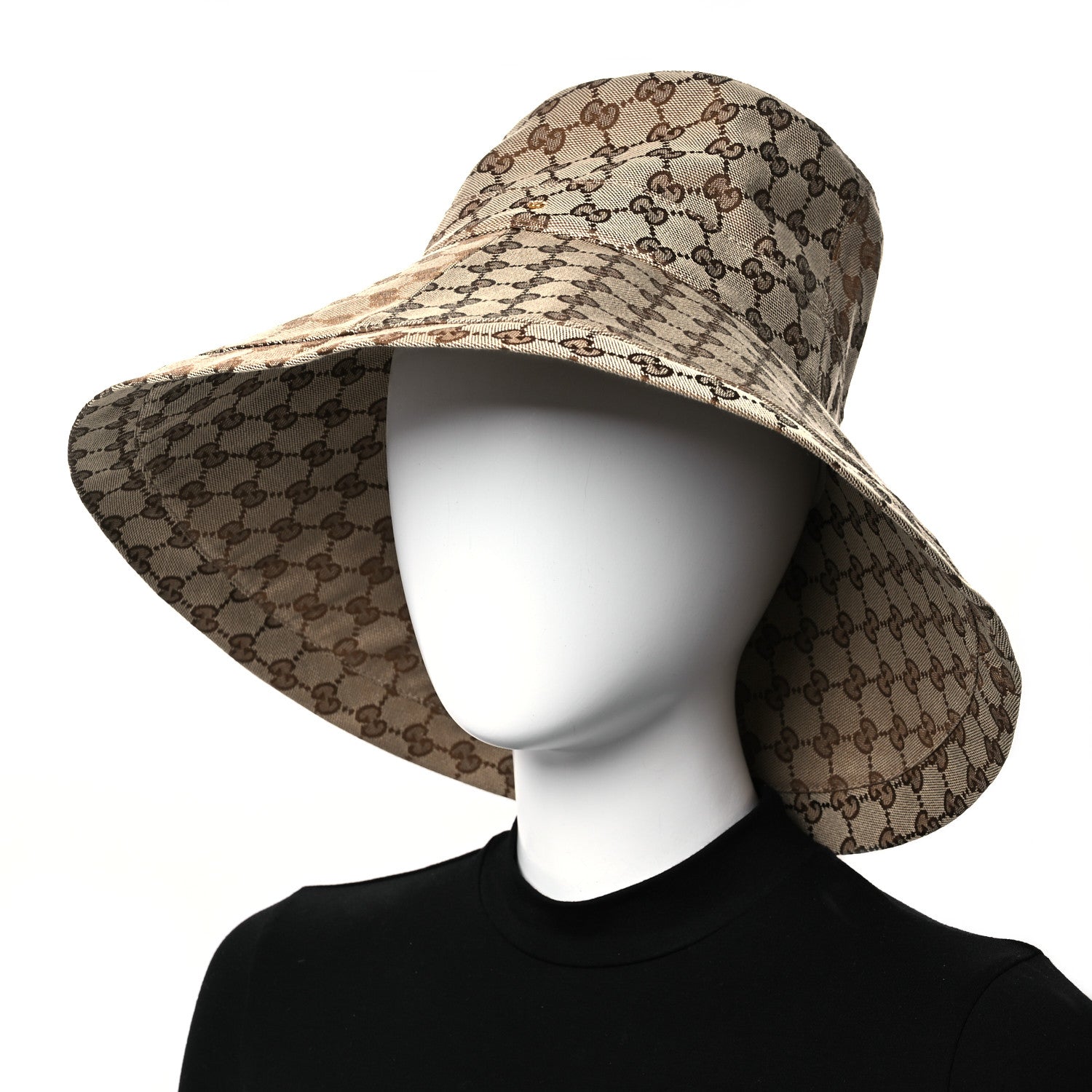Gucci Monogram Wide Brim Hat L Beige 2 of 10