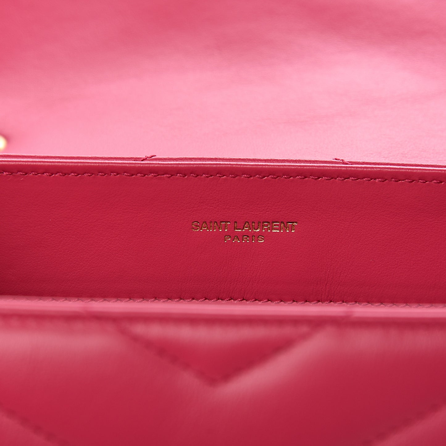 Calfskin Y Quilted Monogram Small Loulou Chain Satchel Fresh Fuxia