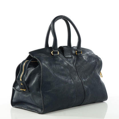 Saint Laurent Sheepskin Medium Cabas Chyc Navy 3 of 7