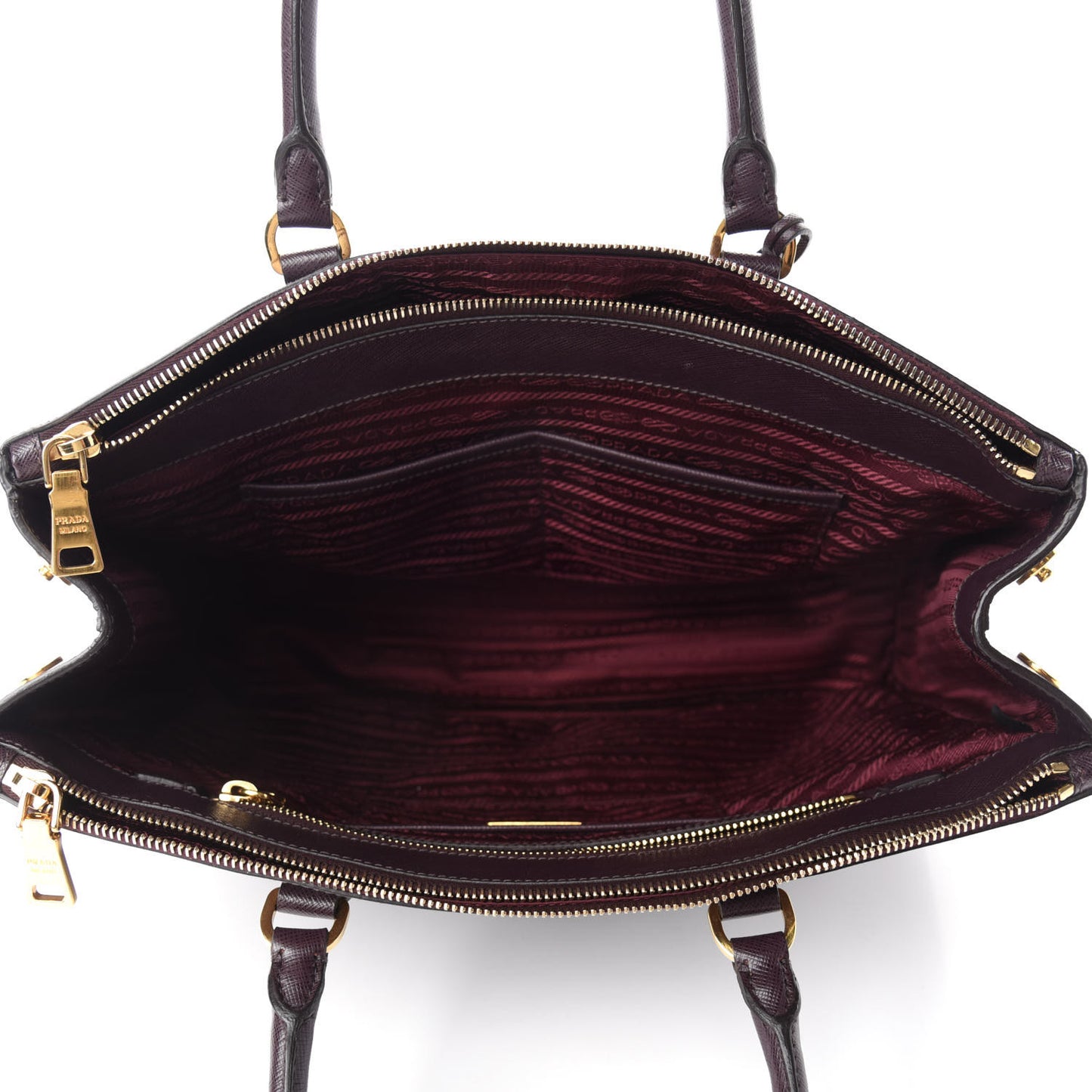 Saffiano Large Galleria Double Zip Tote Granato