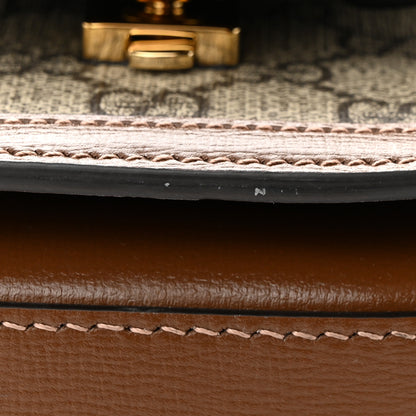 Gucci GG Supreme Monogram Mini Top Handle Horsebit 1955 Crossbody Bag Beige Brown Sugar 10 of 11