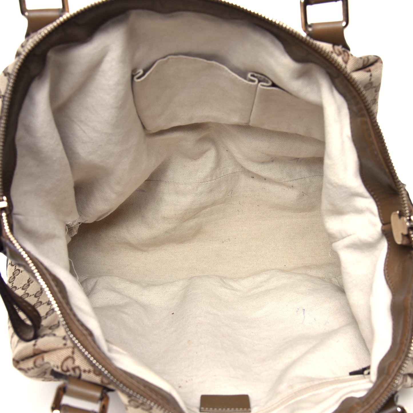 GG Monogram Large Sukey Top Handle Beige