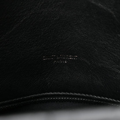 Saint Laurent Lambskin Quilted Monogram Monochrome Medium Loulou Puffer Chain Satchel Black 6 of 11