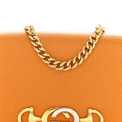 Gucci Grainy Calfskin Zumi Chain Card Case Wallet Friky Taupe 8 of 12