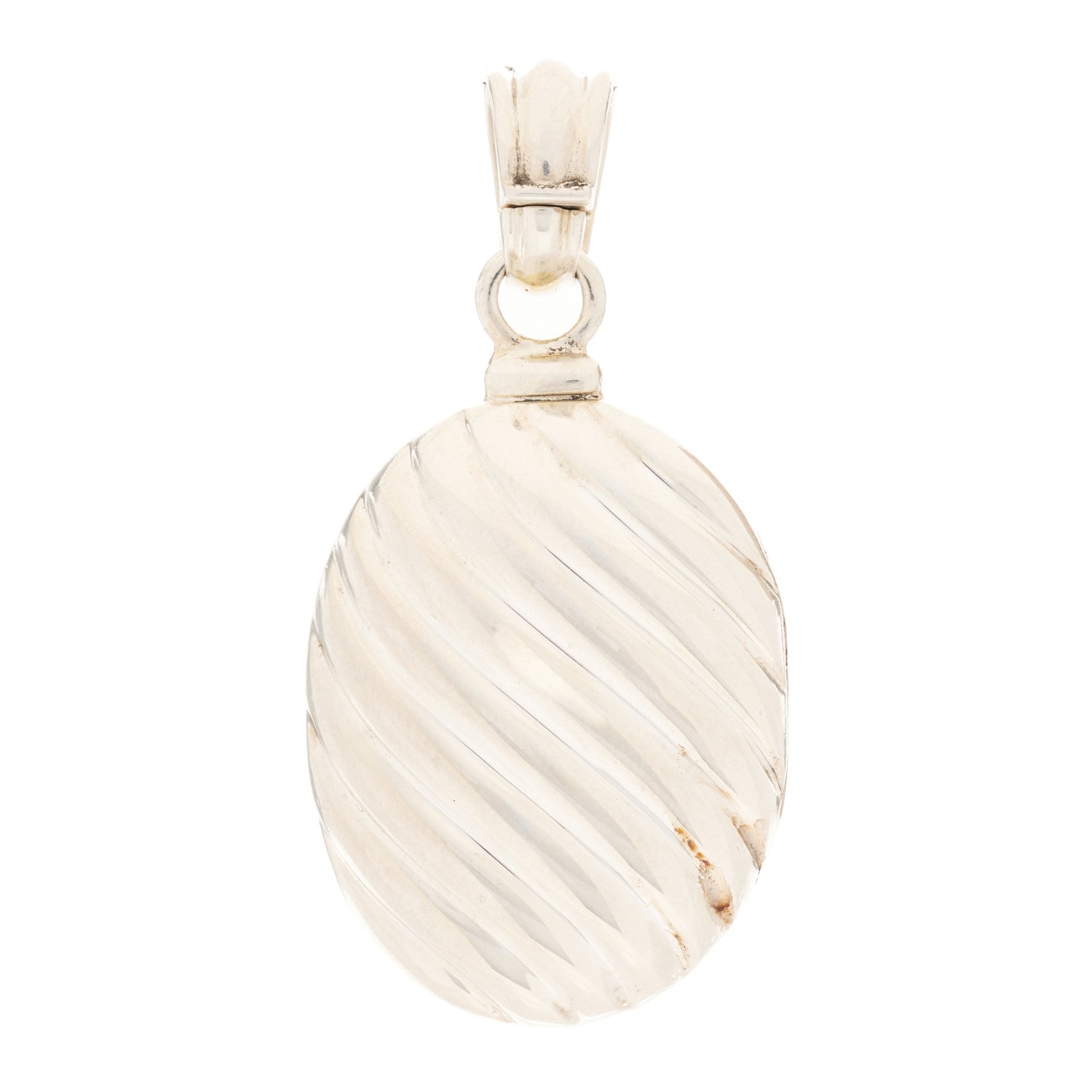 David Yurman Sterling Silver 18K Yellow Gold Oval Cable Locket Pendant 2 of 6