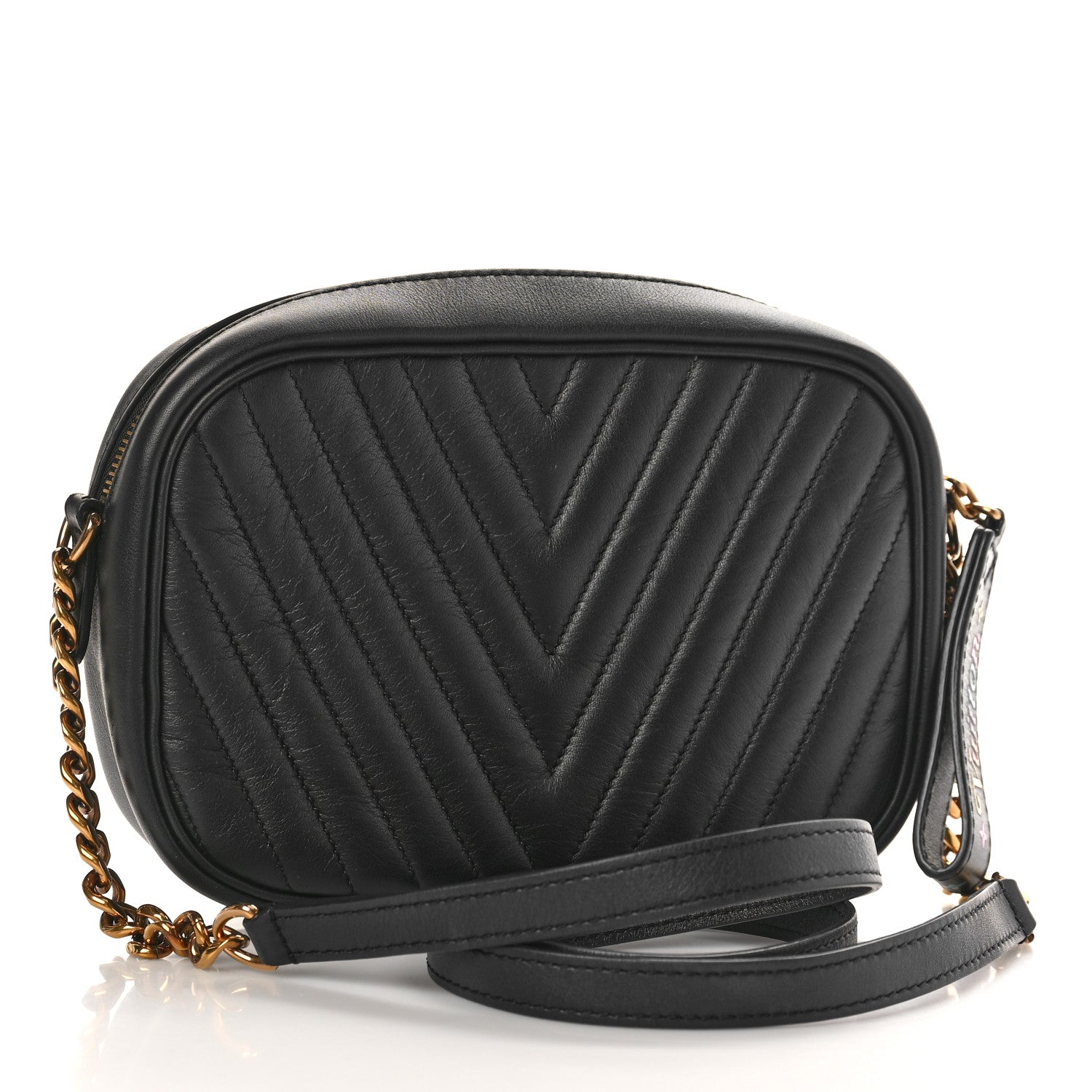 Louis Vuitton Calfskin New Wave Camera Bag Black 3 of 8