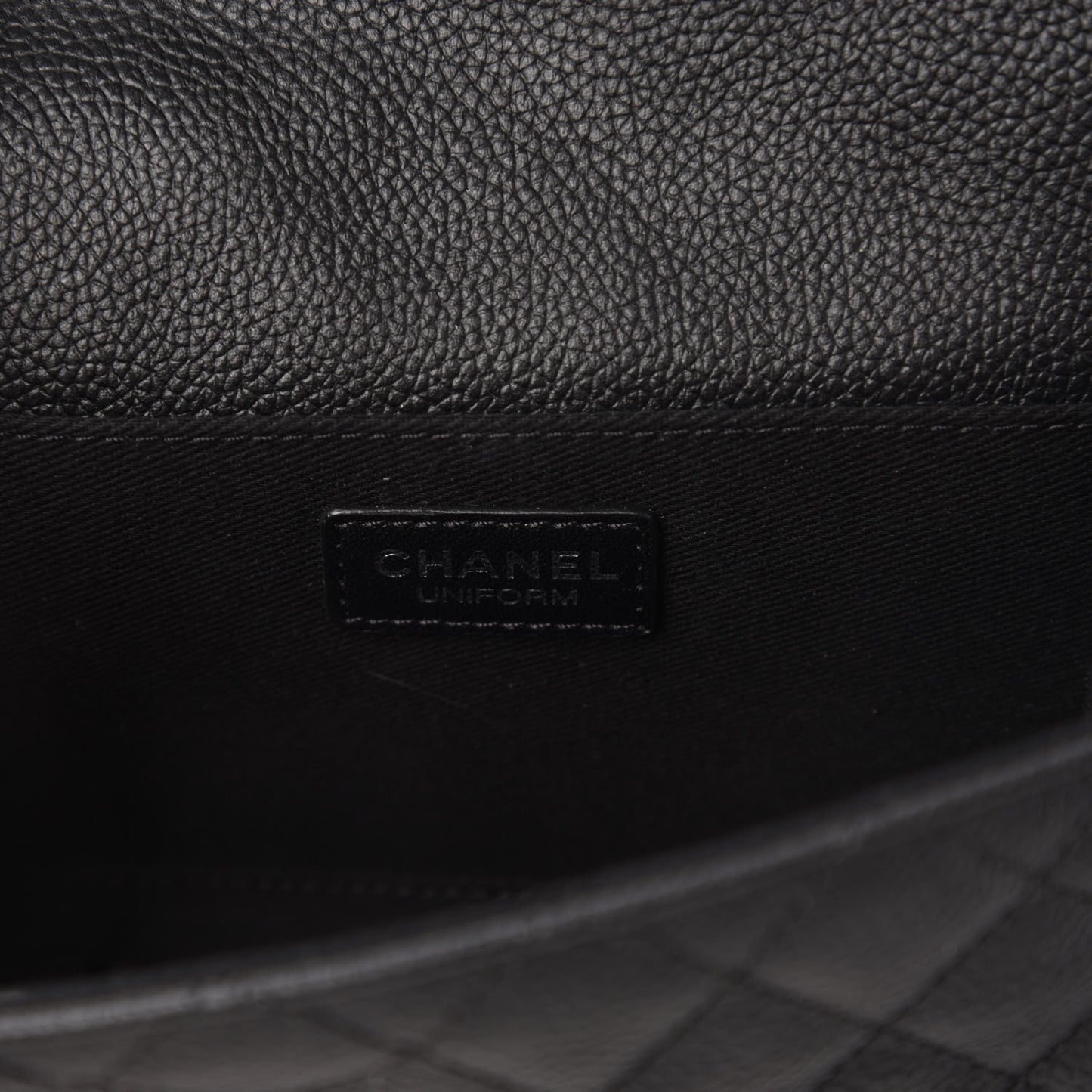 Grained Calfskin Quilted 2.55 Reissue Flap Belt Bag Clutch Black