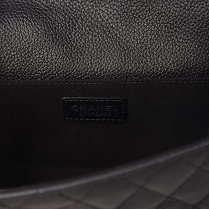 Chanel Grained Calfskin Quilted 2.55 Reissue Flap Belt Bag Clutch Black 8 of 10