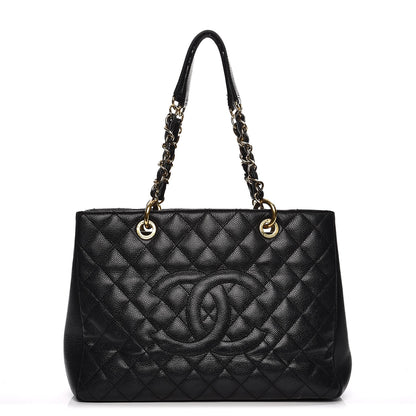 Chanel Caviar Quilted Grand Shopping Tote GST Black 1 of 14