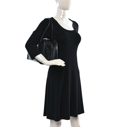 Prada Soft Calf Large Inside Tote Black Mughetto 2 of 8