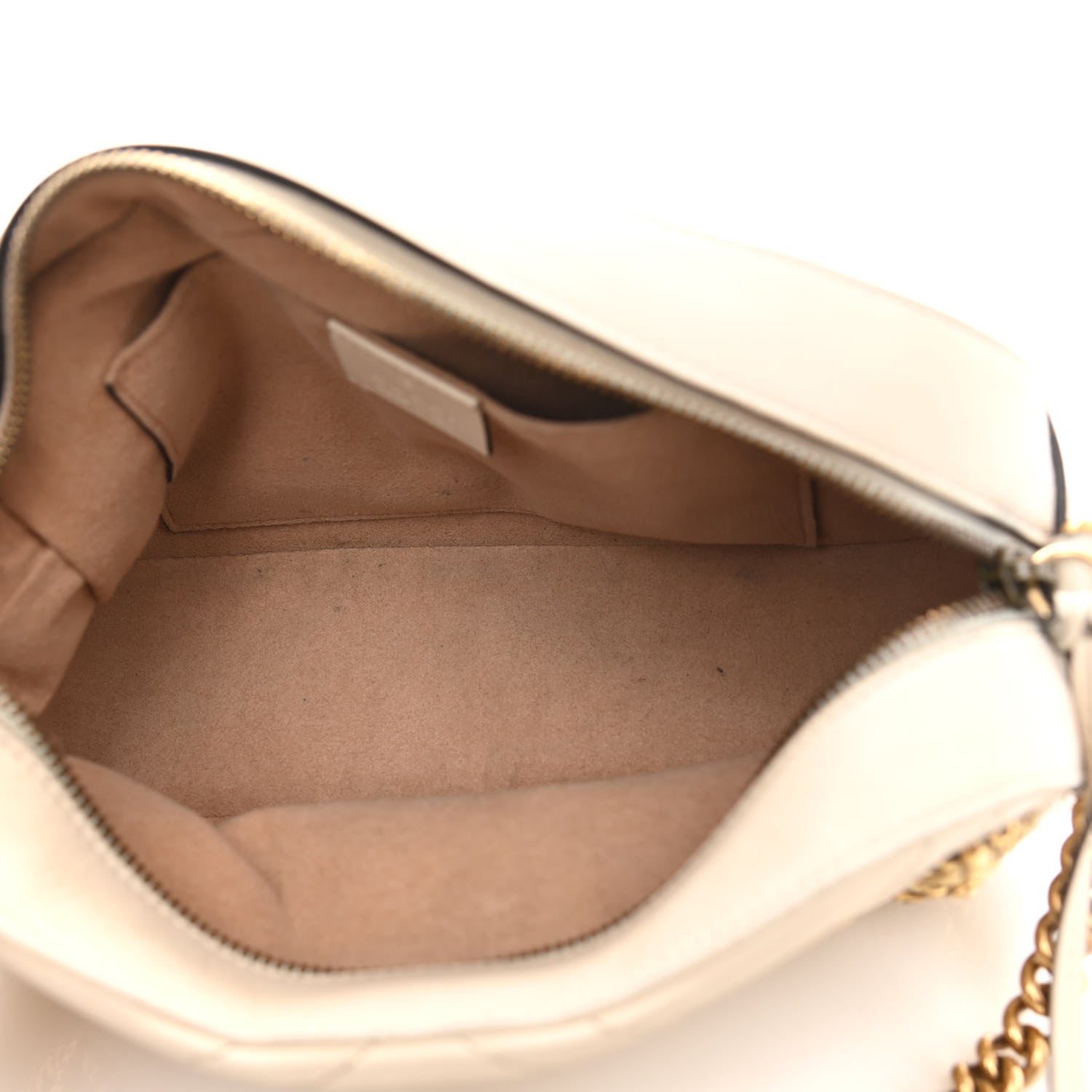 Gucci Calfskin Matelasse Animal Studs Small GG Marmont Chain Shoulder Bag White 5 of 14