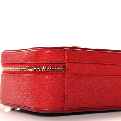 Chanel Caviar Quilted Medium CC Filigree Vanity Case Red 9 of 10