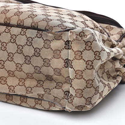 Gucci Monogram Natural Pigskin Large Diaper Bag Beige Ebony Cocoa Dark Chocolate 10 of 18
