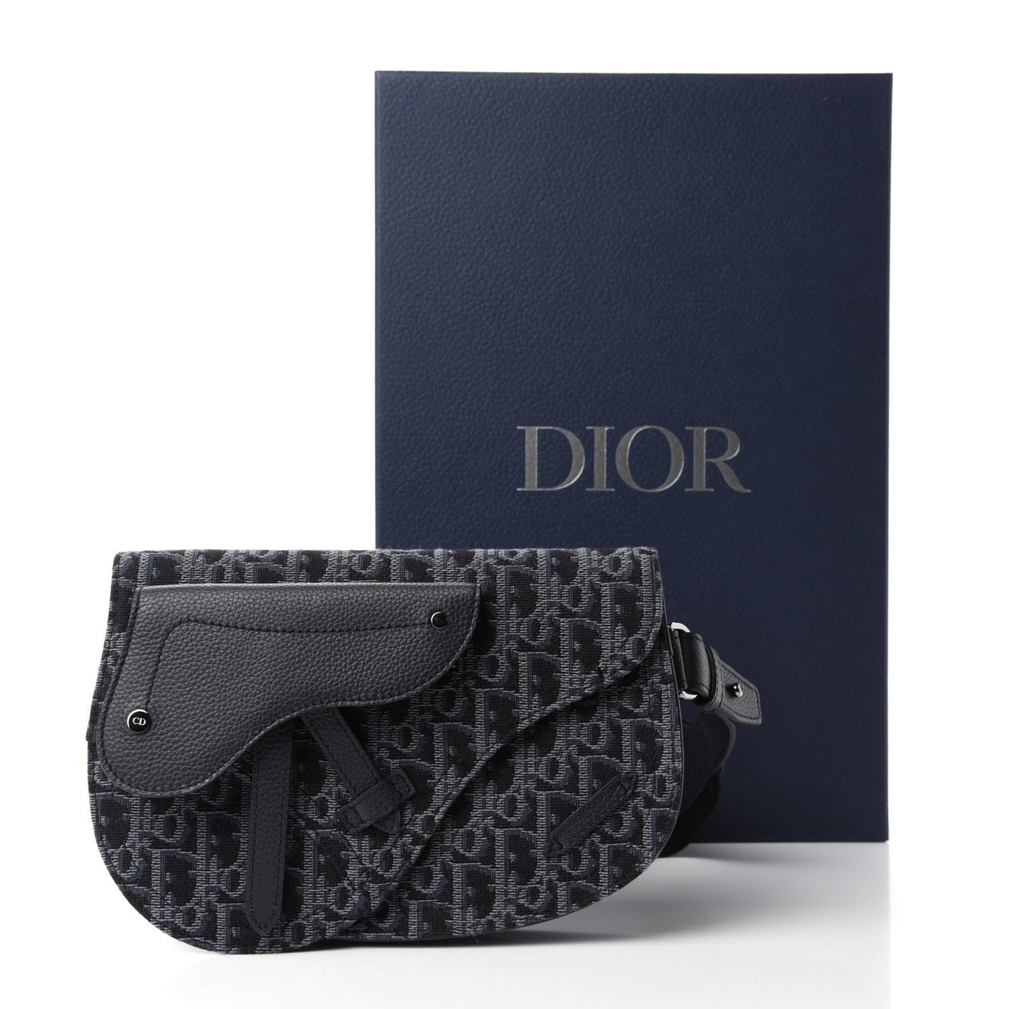 Oblique Saddle Messenger Pouch Blue Black