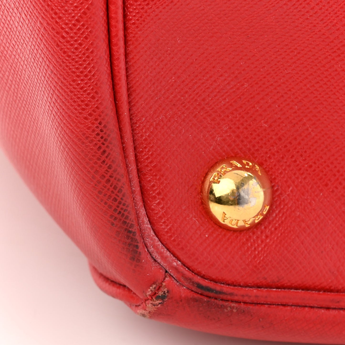 Saffiano Lux Large Galleria Double Zip Tote Fuoco